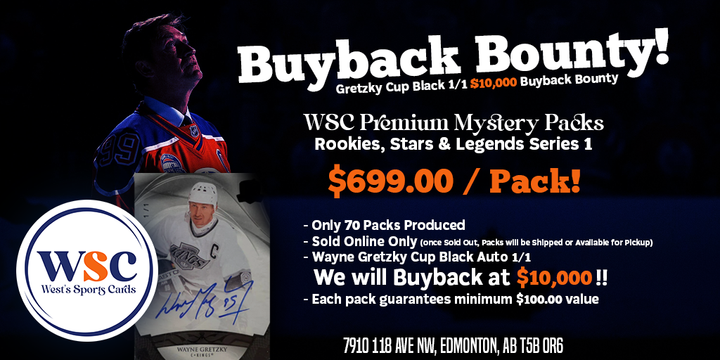 West's Sports Cards (WSC) Wayne Gretzky Cup Black Auto 1/1 Buyback Bounty