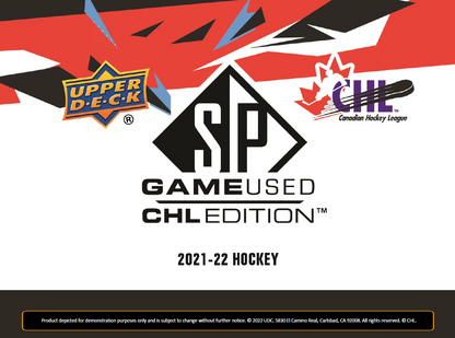 2021-22 UD SP Game Used CHL Hockey Hobby Box