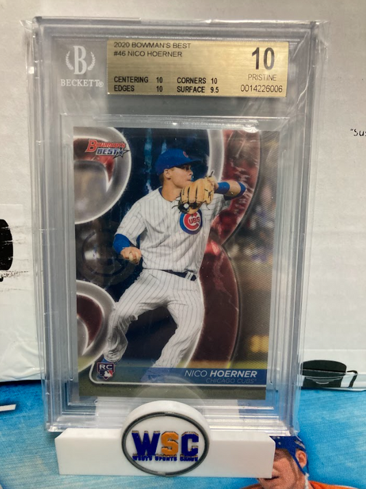 West's Sports Cards (WSC) 2020 Nico Hoerner Bowman's Best Rookie Card #46 | BGS 10