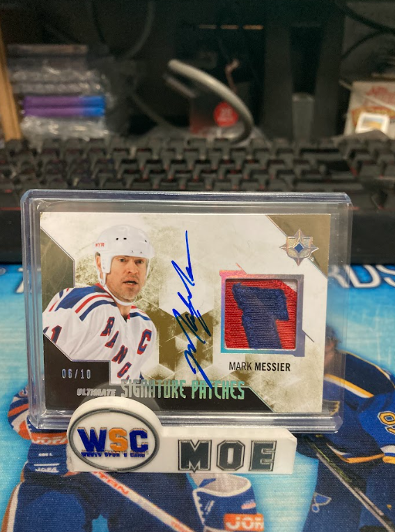 West's Sports Cards (WSC) 2014-15 Mark Messier Upper Deck ULTIMATE COLLECTION SIGNATURE PATCHES [06/10]