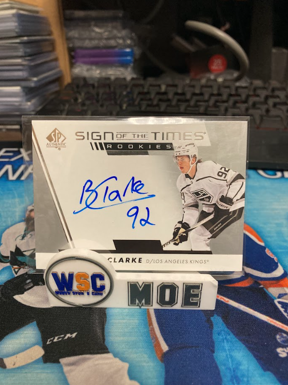 West's Sports Cards (WSC) 2022-23 Brandt Clarke Upper Deck SP Authentic Sign of the Times ROOKIE