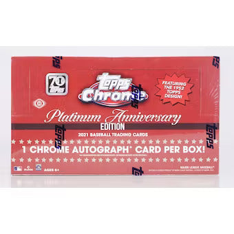 SALE! | 2021 Topps Chrome Platinum Anniversary Baseball Hobby Box