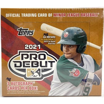 2021 Topps Pro Debut Baseball Hobby Jumbo Box