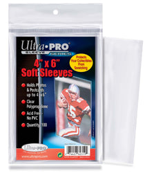 Ultra Pro 4x6 Soft Sleeves 100ct/Pack