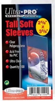 Ultra Pro Tall Soft Sleeves 100ct/pack